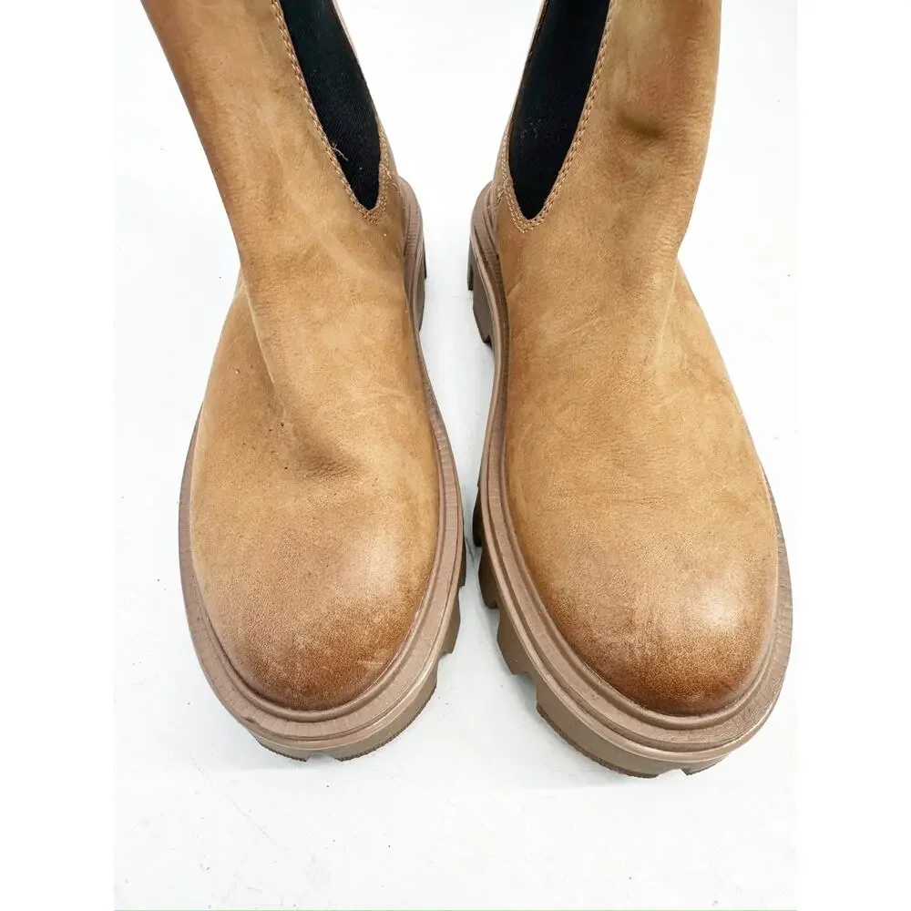 Rag & Bone Quest Tan Suede Leather Chelsea Boots‎ Size 35